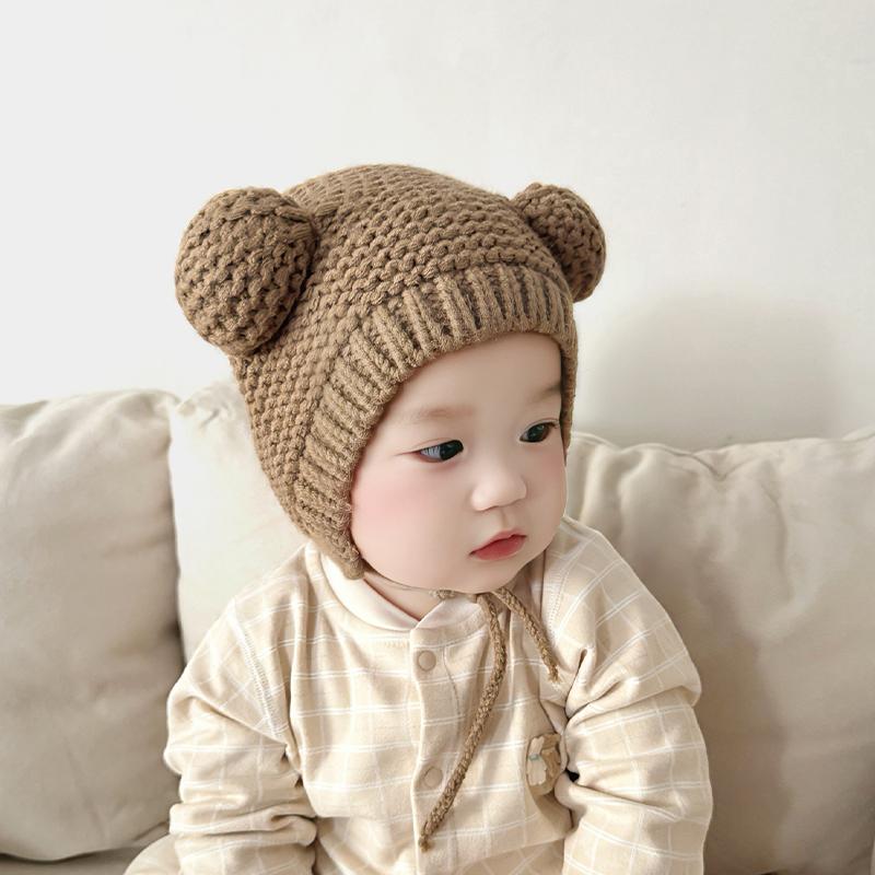 New Autumn And Winter Baby Hats Infants And Toddlers Caps Cute 6-9 Months Baby Ear Protection Hats To Keep Warm