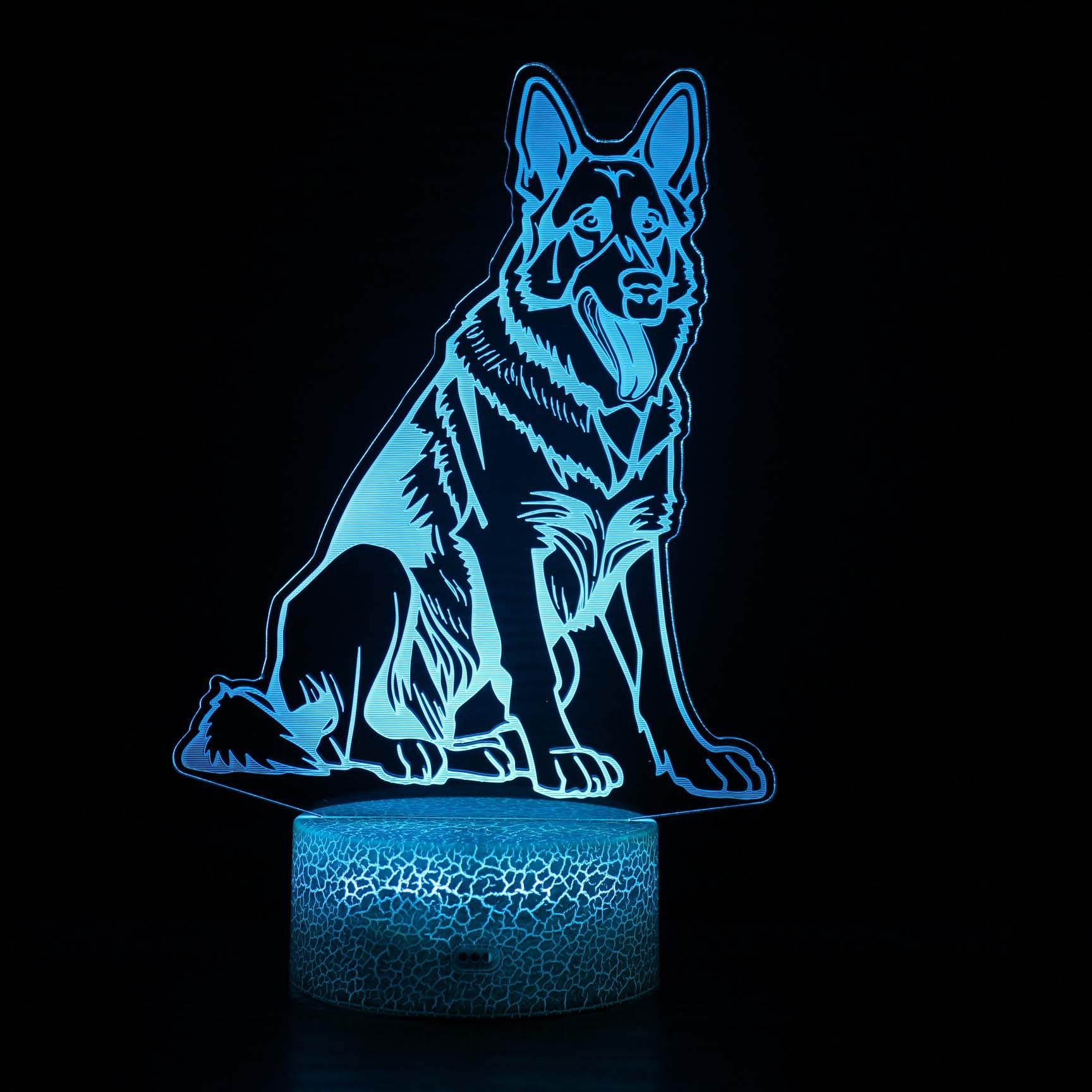 

Cartoon series 3D night light LED colorful touch remote control USB creative desk lamp as the picture
