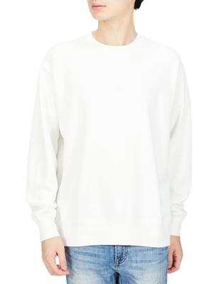 Lee Official Mini Logo Embroidered Crew Neck Size Sweatshirt, Men's, White, S, LT3047-118