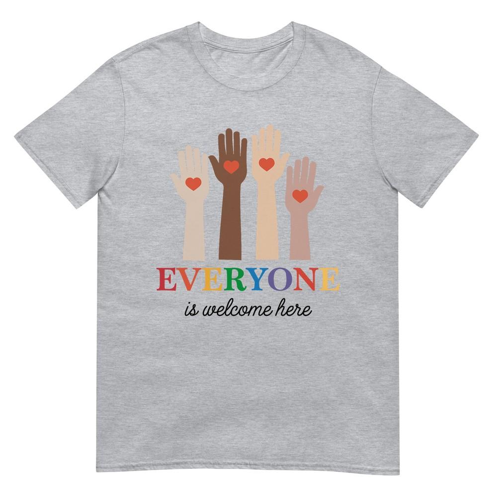 Everyone Is Welcome Here Idaho Teacher TShirt