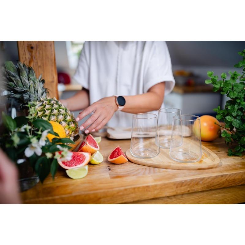 Glasses for Water, Juices and Other Drinks | Elegant Design | Set of 4 - Capacity 16.6 Fl Oz- Infinity Collection