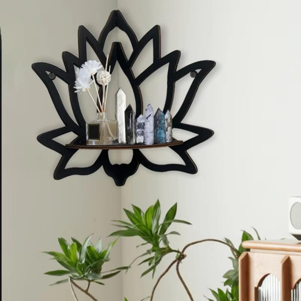 Hollow Aromatherapy Organiser Wall Mounted Corner Shelf New Oil Candle Holder  For Living Room