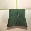 Gozen Zabuton (58x61cm) für buddhistische Gedenkgottesdienste, Fukure (Grün), für Zimmer im japanischen Stil, zur Verwendung vor dem Buddha