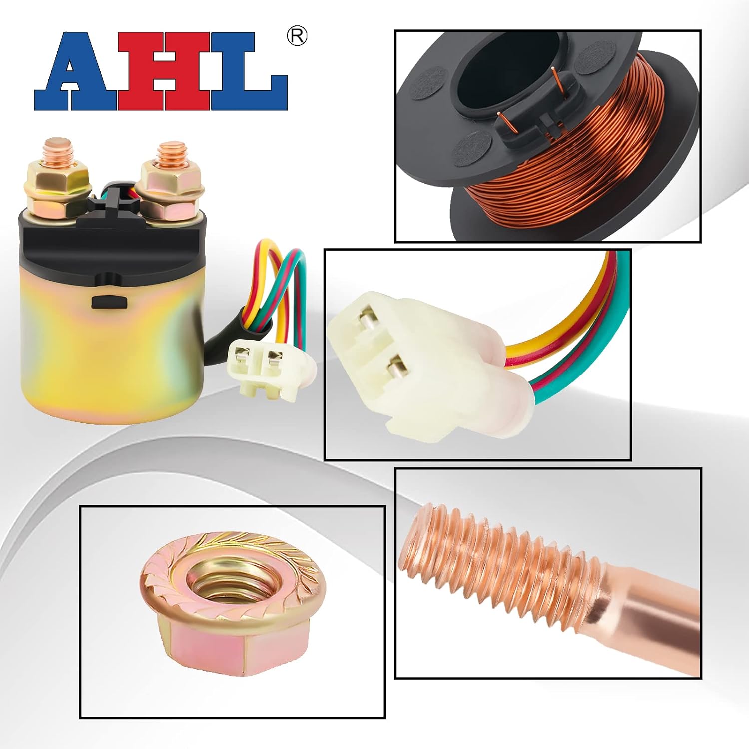 AHL Starter Solenoid Relay for Honda TRX400 Fourtrax Foreman 1995-2003 ATV