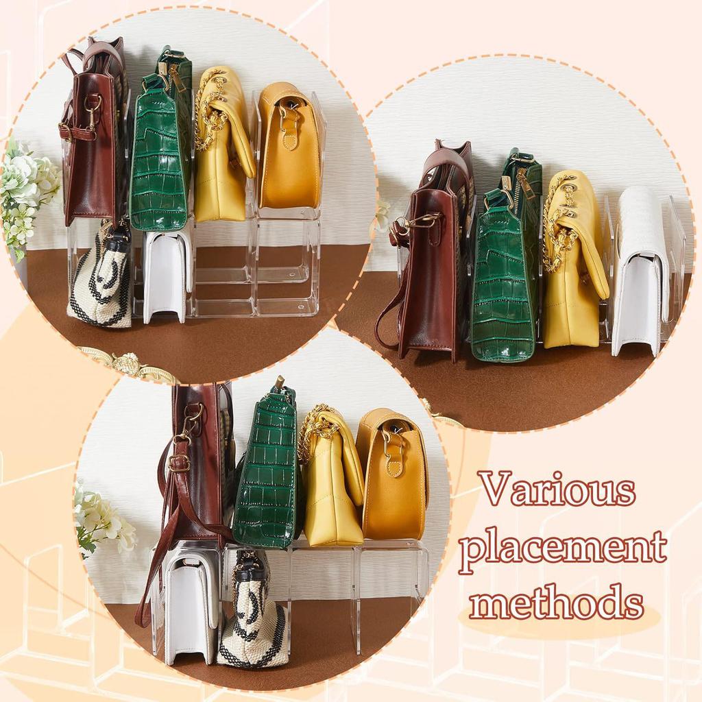 Thickened Wardrobe Divider: Clear Storage Shelf & Crossbody Bag Organizer