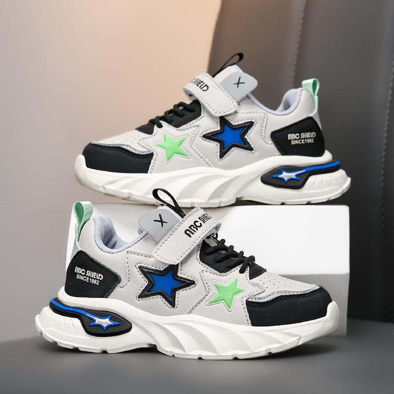 

Детская мода осень и зима дышащая повседневная обувь дети бег спорт студенты девочки тренд удобные кроссовки для спортзала 28 серый/чёрный