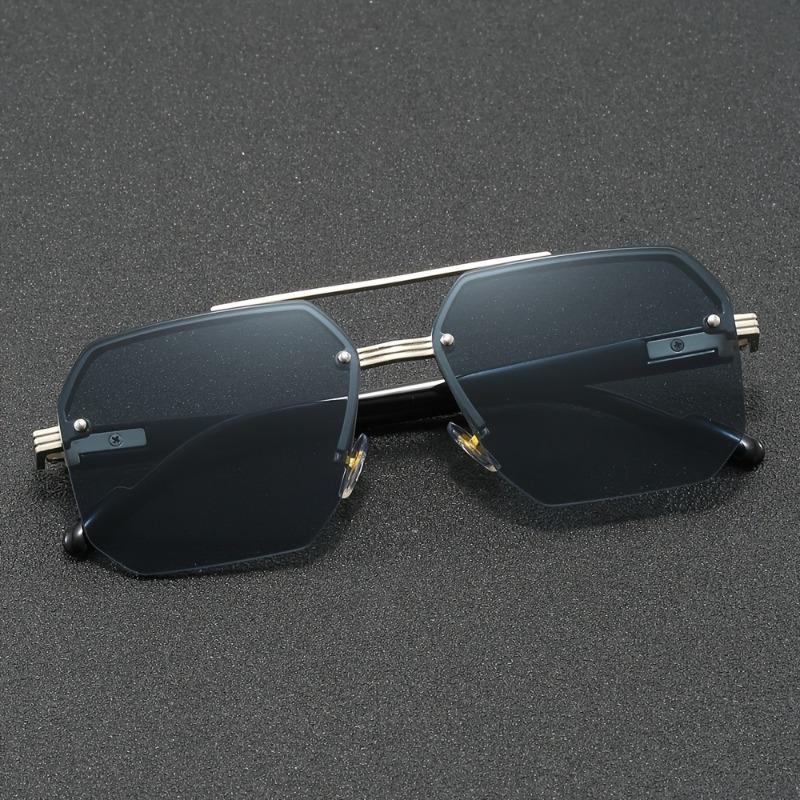 4PACK Men's and Women's Metal Half Frame Fashion Glasses Couple Party Casual Glasses Lover Gift Christmas Gift