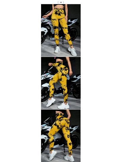 Leggings de Yoga Taille Haute Tie-Dye pour Femmes - Pantalon de Sport Sans Coutures Push-Up