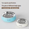 Lake Blue Anti-Tip Stainless Steel Dog Bowl for Medium & Large Pets with Slow Feeder