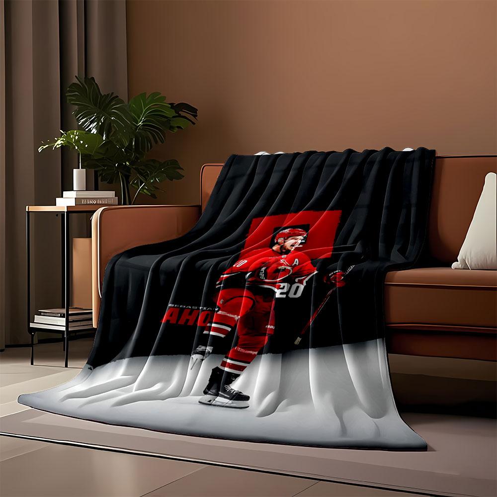 Hockey Player Celebration Art print blanket soft and cozy perfect for the living room bed sofa or a nap,gift