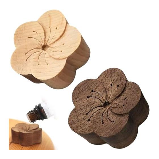 Aroma Dish Aroma Diffuser Set of 2 Natural Logs Zelkova Black Walnut Dedicated Aroma Diffuser Aroma Diffuser Wood Grain Aroma Stone Portable Car
