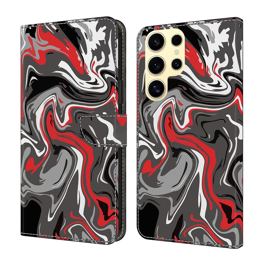 For Samsung Galaxy S25 Ultra Wallet Case Pattern Printing Stand Leather Flip Phone Cover