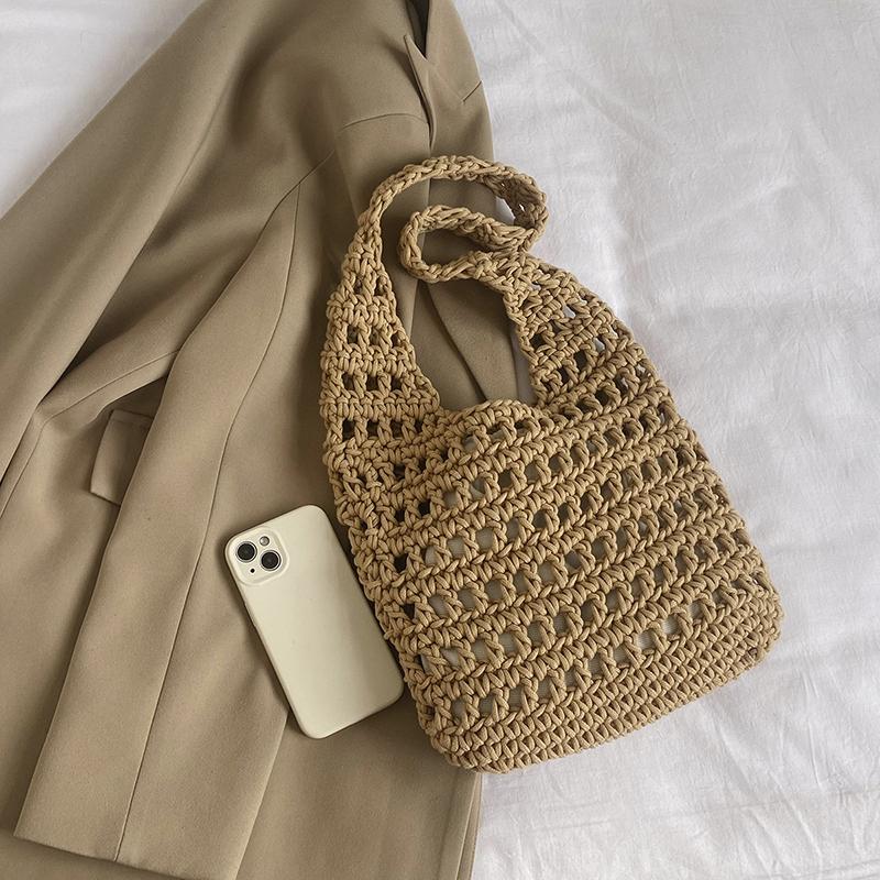 New Cotton Woven Bag Soft and Comfortable Lazy Bag Hollow Woven Casual Fashion Sexy, Strong and Durable