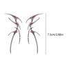 Gothic Blood Butterfly Ear Cuff Enamels Ear Bone Clip Punk Cool Earrings Irregular Metal Nonpiercing Earring for Women