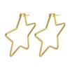 New Stainless Steel Gold Color Geometric Square Hoop Earrings for Women, Minimalist Chic Metal Ear Clip Gifts Trendy Jewelry