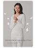 220g 95% Cotton Women's Autumn Warm Set: Antibacterial Round Neck Base Layer & Trousers.