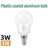 High-Brightness Energy-Saving LED Bulb for Indoor and Street Stall Lighting, E27/E14 Compatible, Plastic-Clad Aluminum