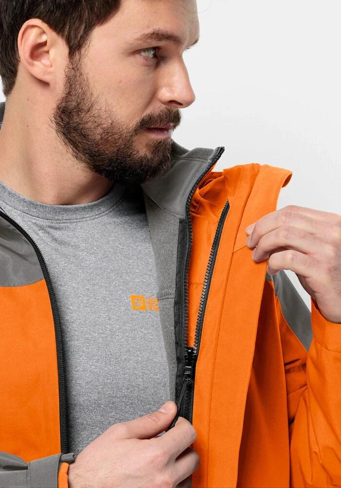 Jack Wolfskin Taubenberg 3in1 Jkt M Herrenjacke blutrot-orange