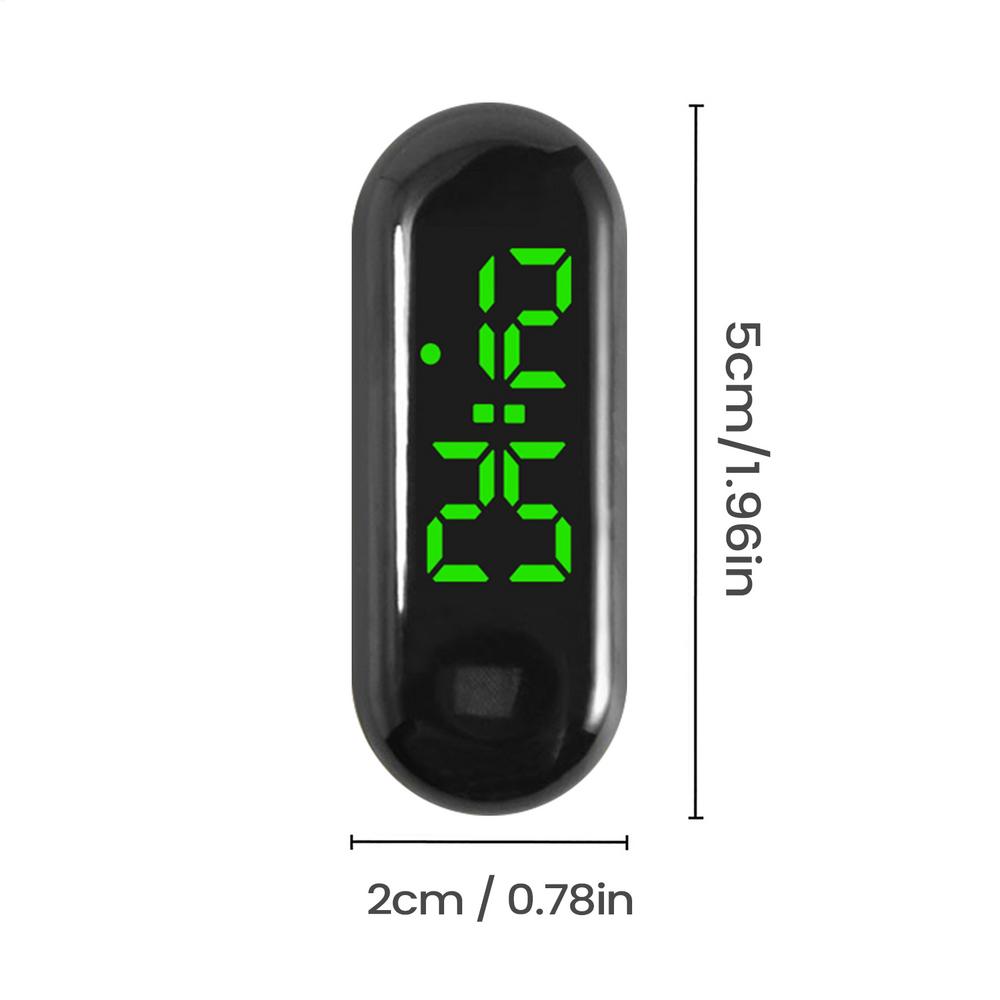Waterproof Luminous Mini Digital Clock Adhesive for Sedan Truck Minivan Motorcycle Bike Commuting Travel Small Digital Clock