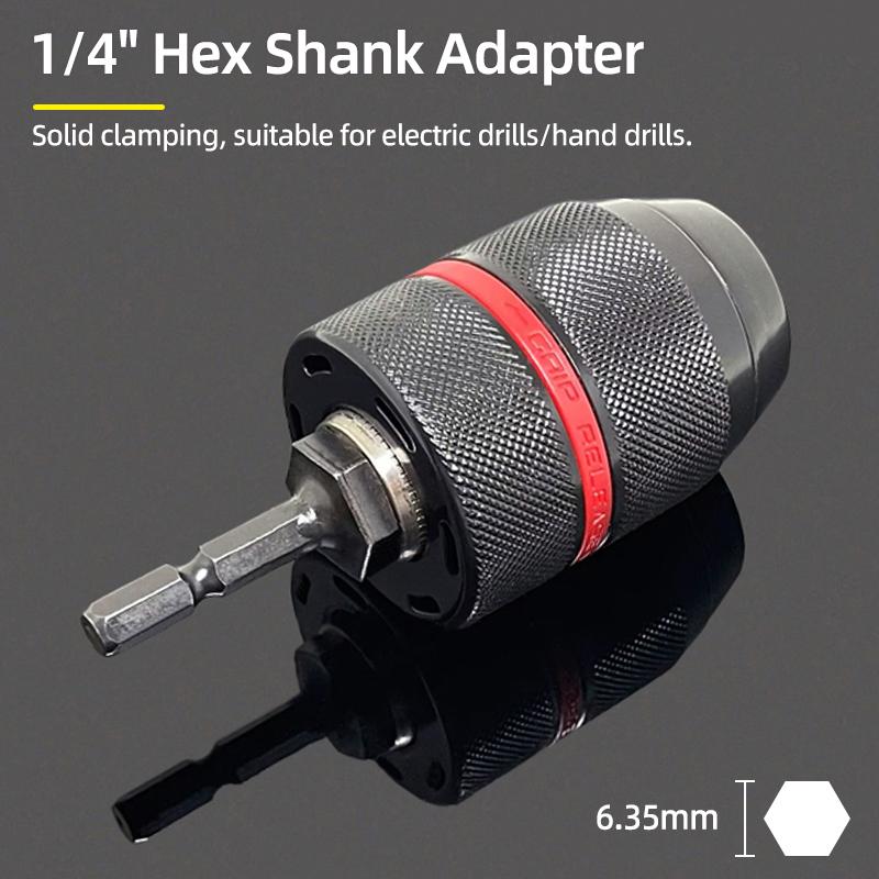 1Pc 1.5-10mm OR 0.8-10mm 1/4" Hex Shank Drill Chuck Keyless Drilling Quick Change Bit Adapter Converter Woodworking Power Tool