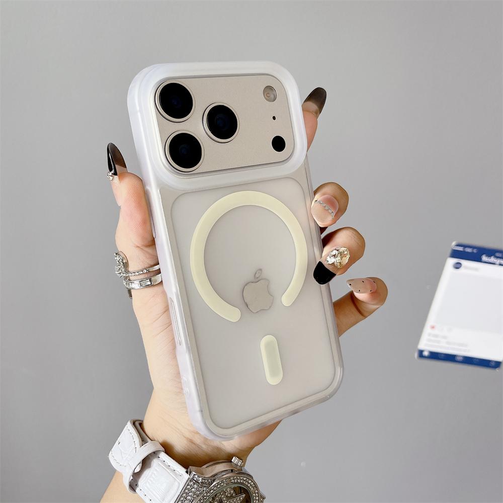 

Transparent Ultra Thin Matte For Magsafe Magnetic Case For iPhone 17 16 15 14 13 12 Pro Max Plus Air Clear Wireless Charge Cover iPhone 16 Pro Max