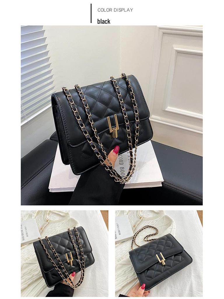 2025 Fashion Diamond Lattice Chain Shoulder Bag: Versatile Korean Crossbody for Commute