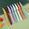 Portable Wheat Straw Cutlery Set: Reusable Fork, Knife, and Spoon for Students and Travel