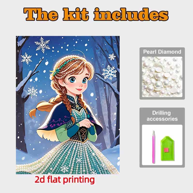 Disney Pearl Art Frozens Anna 5D DIY Pearl Picture Craft Kit Ideal Gift for Adults  Beginners | Creative Home Decor
