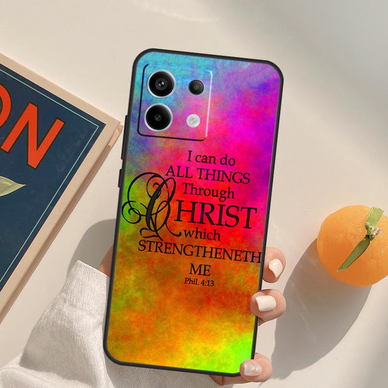 Christian Jesus Christ Bible Verse Funda For Xiaomi Redmi Note 14 13 Pro 9 10 11 12 9S 10S 11S 12S Redmi 13C 10C 12C 14C Case