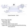 Modern E27 LED Ceiling Fan Light Remote Control Foldable Multi Head Invisible Fan Lamp 3 Speed Dimmable Low Noise Indoor