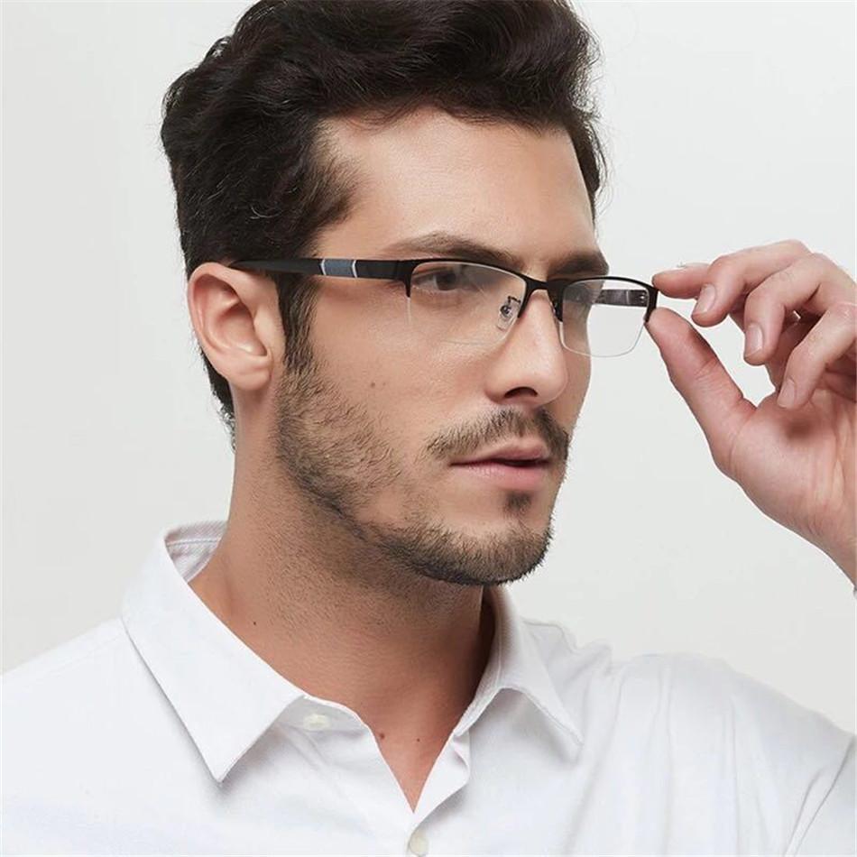 Presbyopia Eyeglasses Business Male Presbyo-pic Eyeglasses Men Women Premium Grade Half-frame Diopter G+lasses +10 15 20 25 30 35