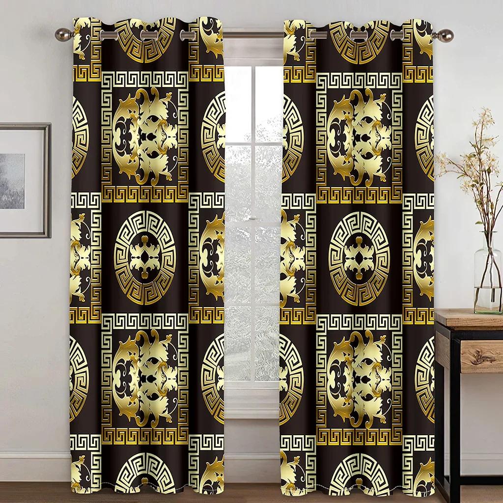 3D Luxus Rot Gold Abstrakte Geometrische Günstige Fenster Vorhänge Jalousien Für Wohnzimmer Kinder Schlafzimmer Bad Kicthen Tür Wohnkultur