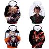 Lebhafter Demon Slayer Kimetsu No Yaiba 3D-gedruckter Hoodie für Freizeitkleidung