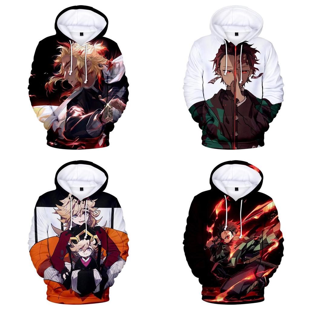 Vibrant Demon Slayer Kimetsu No Yaiba 3d Printed Hoodie Sweatshirt For Casual Wear