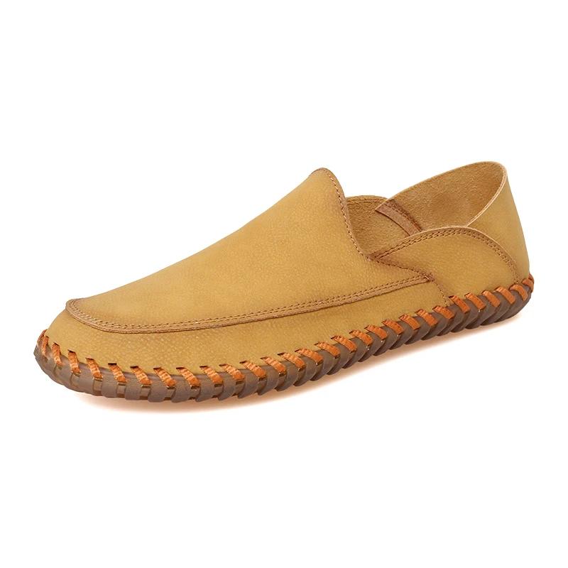 Fashion New Handmade Mens Casual Shoes Leisure Slip On Shoes Fashion Outdoor Sneakers Lightweight Comfy Man Loafers Breathable Moccasins