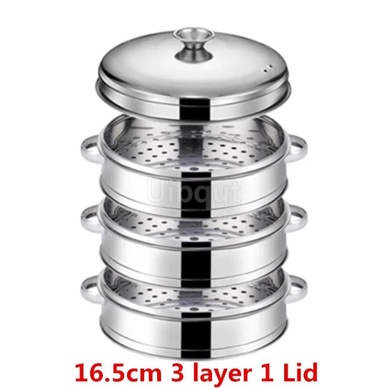 Stainless Steel Pot Steamer Rice Cooker Food Steaming Grid with Double Ear Drain Basket Kitchen Cooking Bamboo Steamer Cooker
