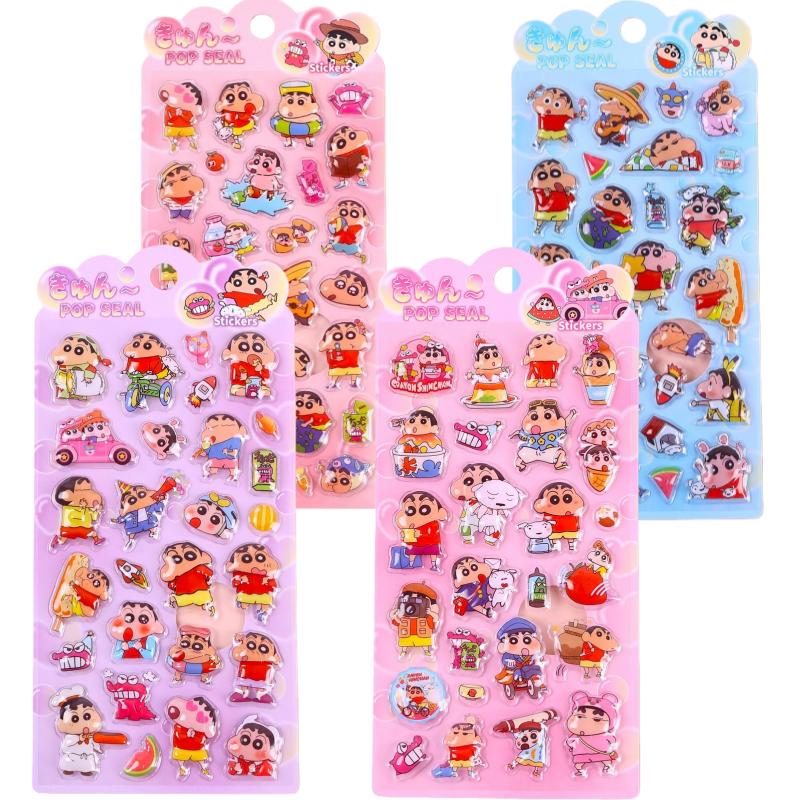 Crayon Shin-Chan Nohara Shinnosuke Cartoon Cute Relief Stickers Creative Animation Peripheral Hand Account Decoration Stickers