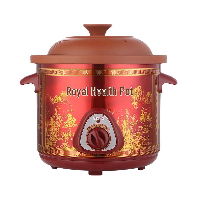 3.5L Purple Sand Electric Stew Pot – Ideal for Porridge & Soup, Perfect Small Household Appliance Gift