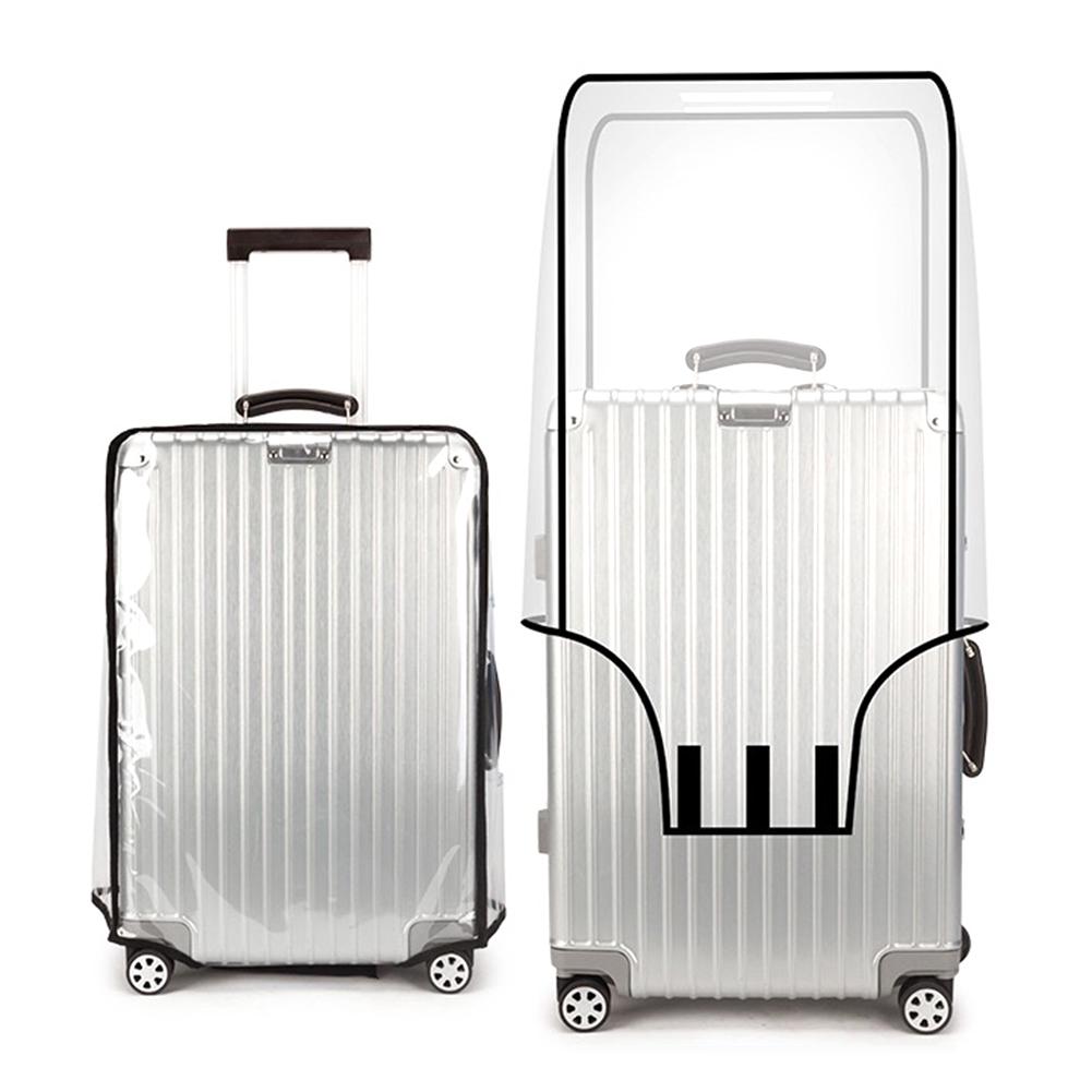 

Luggage Cover Waterproof PVC Black Trim/ Fully Transparent Suitcase Protective Case For Travel Home 20/22/24/26/30inches 20 Inches чёрный
