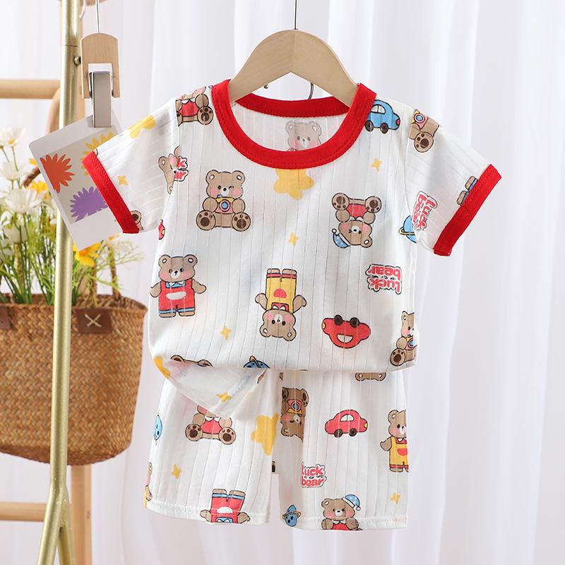 2026 Summer Children's Short Sleeved Shorts Cotton Set