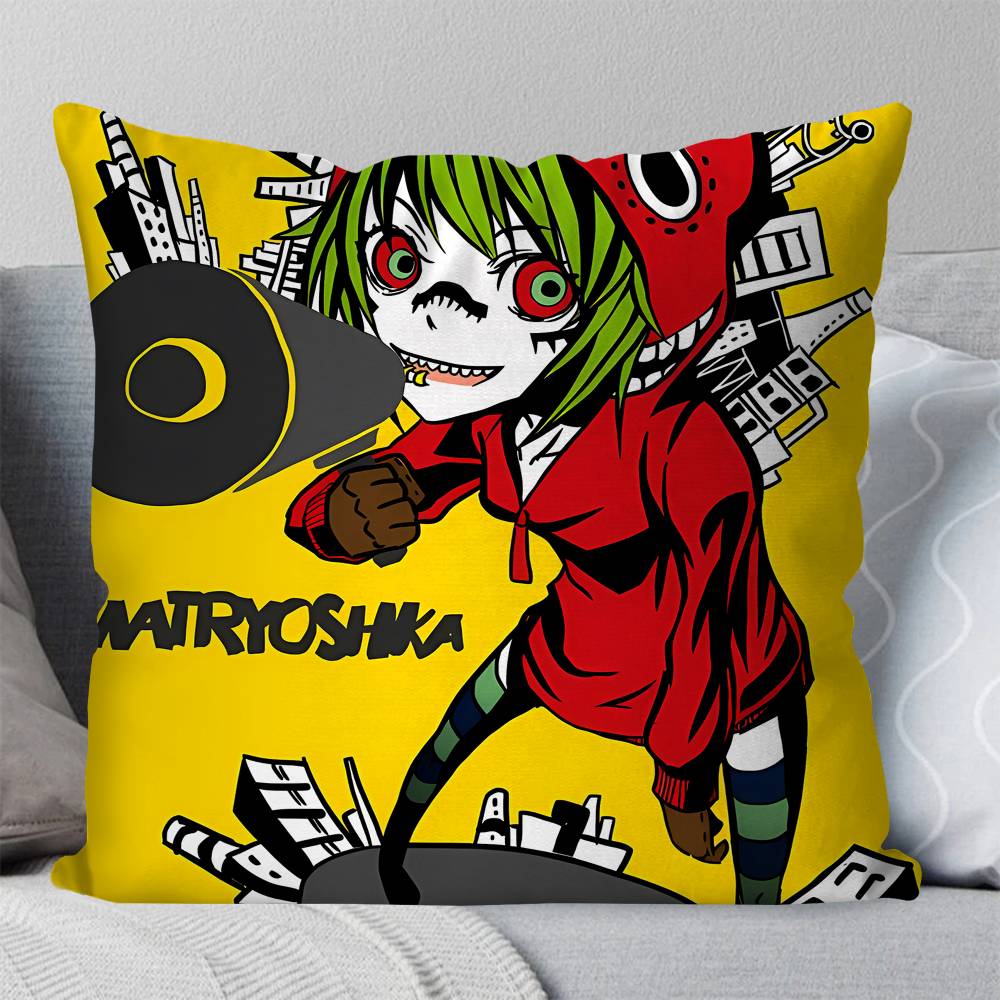 Anime GUMI And Hatsune Miku Matryoshka Pillow Case Square Pillow Bedroom Sofa Leisure Comfort Cushion Car Home Decoration