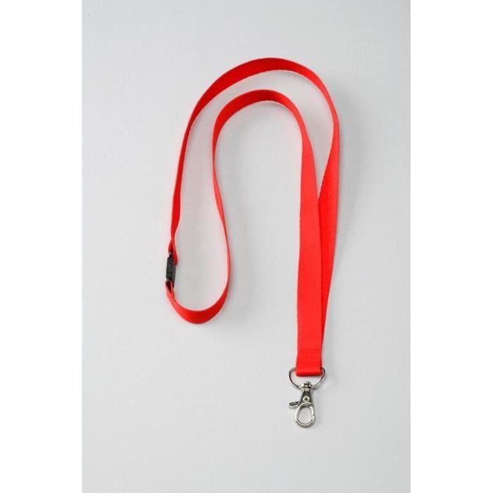 Tour de cou - AVERY-ZWECKFORM - Rouge - 1,5 cm de largeur - Multi-usages - Pack de 10