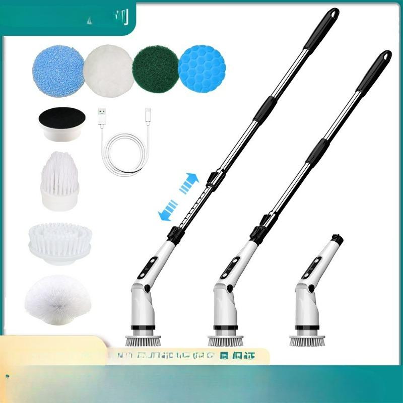 Electric Cleaning Brush Household Appliances Long Handle Retractable Cleaning Household Bathroom Brush Kitchen Brush Multi-purpose Cleaning Mop american regulations