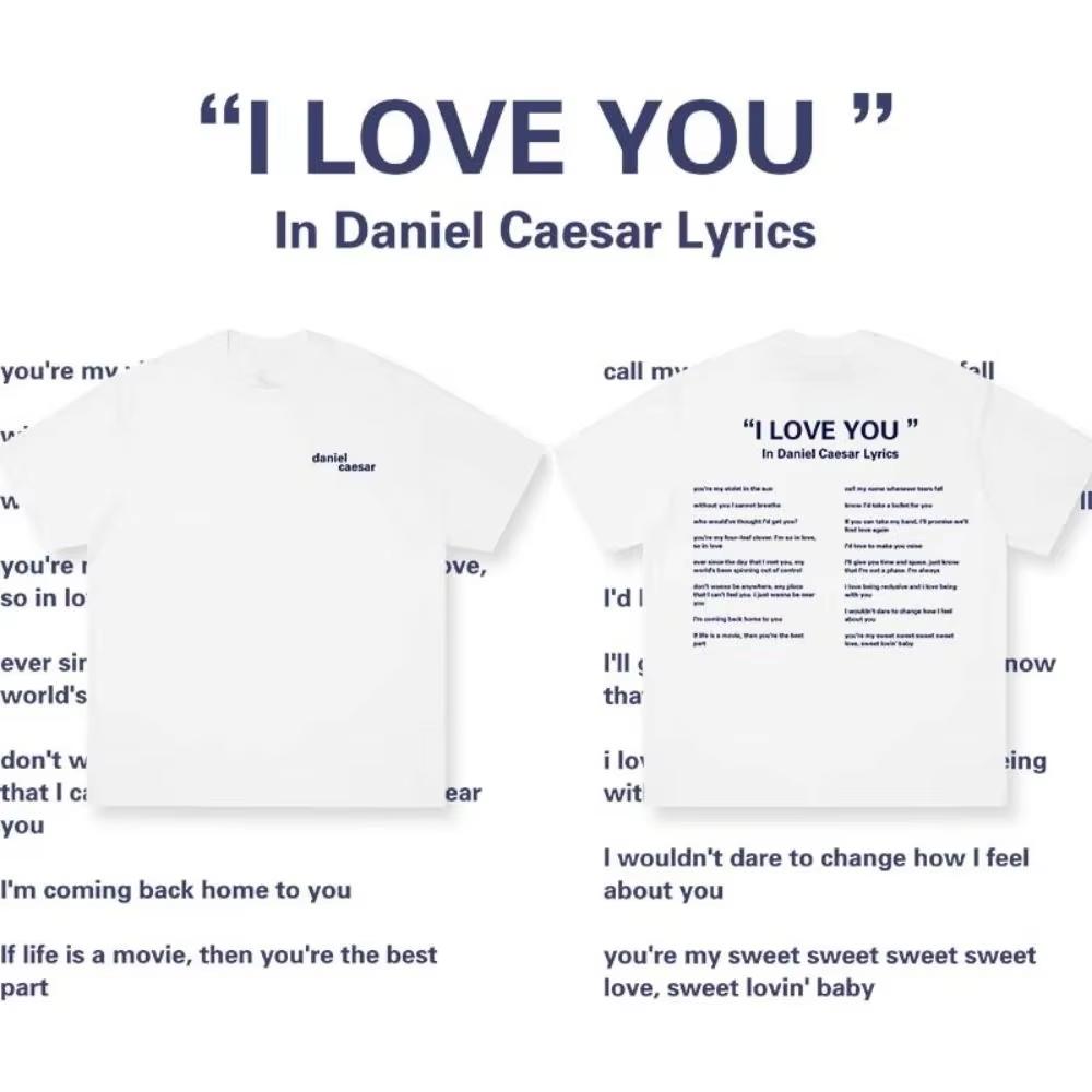 Neuheit Gedrucktes Baju Lässiges Grafik-T-Shirt Daniel Caesar Unisex Unisex T-Shirt Lässig Locker Sport Kurzarm Übergröße T-Shirt Unisex