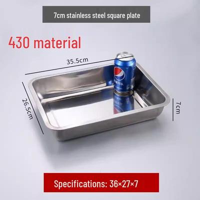 Thickened 304 Stainless Steel Rectangular Tray