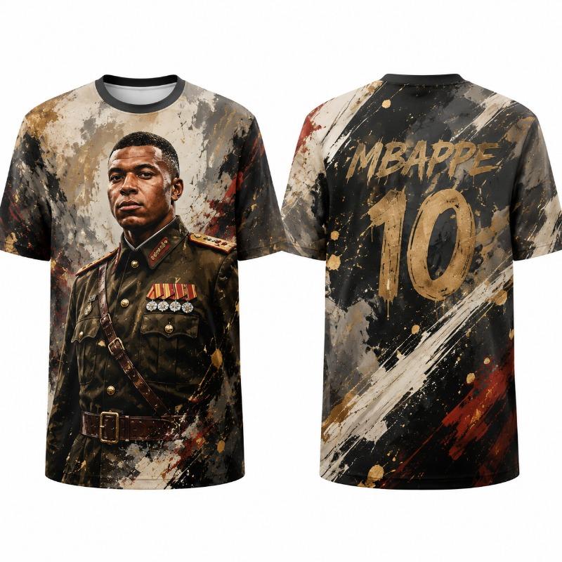 Kylian Mbappe Dictador 2026 Meme Graphic Jersey T-Shirt Men's Women's Y2k Popular Funny Football Tshirt