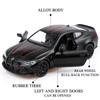 TOKAXI 1/36 Scale BMW M4 Diecast Miniature Car with Pull-Back Driving Function, Black, Birthday/Christmas Gift for Boys and Girls