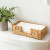 Handgeflochtene Seegras-Taschentuchbox-Hülle, Natürlicher Weiden-Serviettenhalter für Wohnzimmer, Schlafzimmer, Badezimmer,