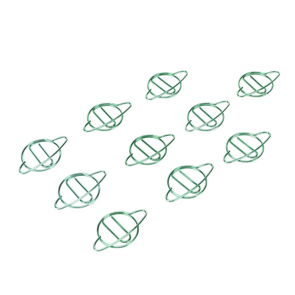 100Pcs Paper Clips Cute Unique Shape Electroplating Process Lightweight Portable Metal Paperclip