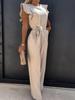 Pendler-Jumpsuit mit hoher Taille und Taillenband